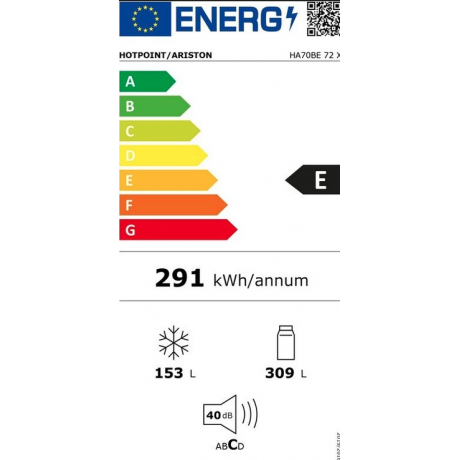 HOTPOINT HA70BE 72 X Ψυγειοκαταψύκτης 195cm Inox